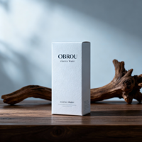 Boîte en carton personnalisée OBROU avec logo en feuille d'or pour produits de soin de la peau, flacon compte-gouttes en verre pour huile essentielle, emballages en boîtes en papier