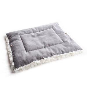 Multifulctional Plush Cat Bed with <b>Button</b> Pet Mat and Pet Bed Double Use with Long Hair Plush Fur Comfortable - Product Image 2