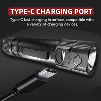 Lampe torche LED portable rechargeable, lumière blanche, batterie 18650, lampe tactique 100-1000LM pour le camping, la course à pied, les activités de plein air S10-1