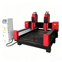 Máquina CNC Multifuncional de Doble Cabezal y Doble Husillo para Grabado y Corte de Piedra, Granito, Mármol y Lápidas
