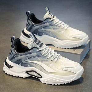 <span class=keywords><strong>JOYTIME</strong></span> Chaussures de sport décontractées à lacets pour hommes, baskets respirantes en tissu tricoté avec semelle intermédiaire en cuir véritable, style marche - Product Image 1