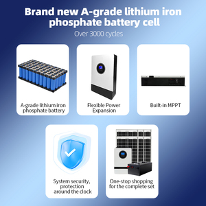 เครื่องกำเนิดไฟฟ้าพลังงานแสงอาทิตย์แบบออฟกริด Aiya Aiya รุ่น Ay12000-32.4 Bibo 12kw33kwh สำหรับติดตั้งบนผนัง ความถี่สูง สำหรับใช้งานกลางแจ้ง - Product Image 3