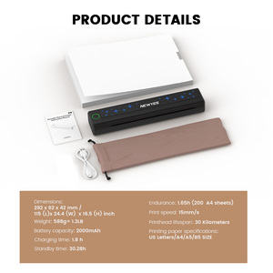 Newyes kích thước nhỏ có thể sạc lại pin inkless tài liệu A4 không dây máy in di động máy in nhiệt mà không cần mực - Product Image 5