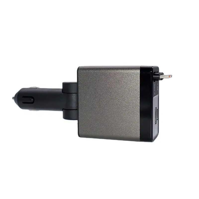 USB veloce C caricabatteria da auto retrattile display a LED 120W 4 in 1 adattatore rapido PD portatile nuovo caricabatterie per auto elettronica