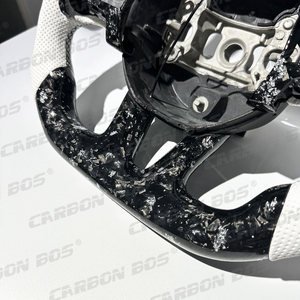 Volant en cuir blanc avec LED en fibre de carbone, directement de l'usine, pour <span class=keywords><strong>Dodge</strong></span> Charger Challenger SRT 2019 <span class=keywords><strong>2020</strong></span> 2021 2022 2023 - Product Image 4