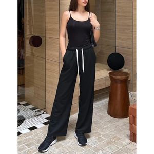 Pantalones Deportivos Anchos FOXA para Mujer, Cintura Alta, Holgados, Casuales, con Cordón Ajustable, Bolsillos, 100% Algodón, Tela de Rizo - Product Image 5