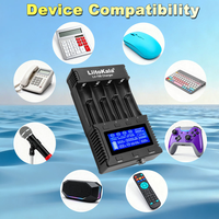 Chargeur de batterie intelligent Liitokala Lii-700 12V/5A, 4 emplacements, charge rapide 3A avec test IR et de capacité pour batteries Li-ion LFP 18650 21700 26650