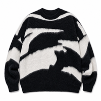 Pull-over tricoté 100 % polyester 7GG à col ras du cou et manches longues, coupe ample, pour homme, collection Printemps – Échantillons disponibles, directement de l'usine