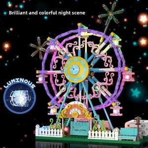 Nuova Ruota Panoramica Happy Ferris Wheel, Blocchi di Costruzione in Plastica ABS di Alta Qualità, Compatibili con <span class=keywords><strong>Lego</strong></span>, Mini Blocchi da Costruzione, Giocattolo per Bambini, Regalo - Product Image 3