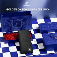 BULLCAPTAIN Groothandel Echt Lederen Portemonnee Heren Lange Luxe RFID-Blokkerende Lederen Clutch Telefoon Portemonnee Op Maat Heren Portemonnees