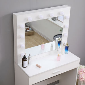 Meuble de chambre à coucher <span class=keywords><strong>japonais</strong></span> en fer, mélamine et verre, coiffeuse antique <span class=keywords><strong>pour</strong></span> filles, petite table de maquillage et chaise - Product Image 4