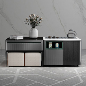Luxury Smart <b>Folding</b> Lift <b>Dining</b> <b>Table</b> Set 2+4 Laptop Office Desk <b>Chair</b> Tronxi <b>With</b> Storage Cabitnet DC-04 Marble Coffee <b>Tables</b> - Product Image 5