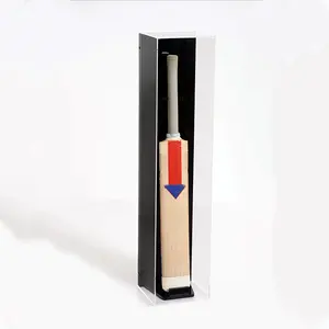 Clear Wall Mounted Secure Acrylic Cricket Bat Display Showcase Case