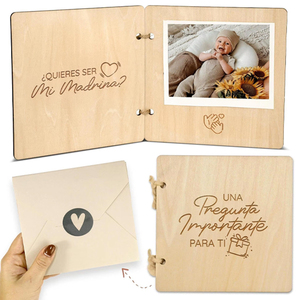 Album commémoratif pour bébé en bois écologique personnalisé, cadre photo pour échographie, pour annonces de <span class=keywords><strong>grossesse</strong></span>, nouvelle maman - Product Image 6