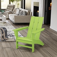 Chaise Adirondack empilable de style moderne en HDPE durable pour salon et extérieur
