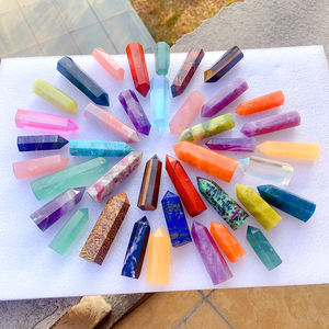 Vente en gros tour en améthyste naturelle baguette de cristal pierre de guérison pointe de cristal de quartz rose cadeau de décoration pour la maison - Product Image 3