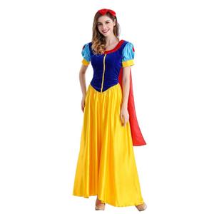 Costumes de déguisement de princesse jaune et bleu pour femmes adultes Costumes de Cosplay d'Halloween avec thème de <span class=keywords><strong>livre</strong></span> - Product Image 2