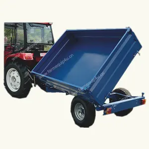 Agriculture machinery 3-way tipper farm tractor trailer ; tow behind tractor box trailer 1.5t, 2ton,3ton,4ton