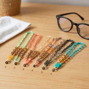 Catena di plastica con chiusura a tre maglie da 70 cm per parti di occhiali - Product Image 2