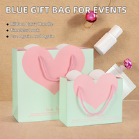 Sacs en papier écologiques personnalisés avec poignées en ruban, logo, petite taille, pour anniversaire, Saint-Valentin, fête des mères, artisanat de bougies