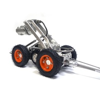 Robot de inspección de orugas de tubería de alcantarillado CCTV con cámara PTZ HD de 360 ° Sistema de elevación automática Localizador de 512Hz y cable de 300m para encuesta de drenaje