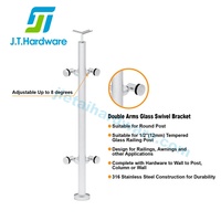 Kits de poteaux de balustrade Série P7, hauteur 36" et 42", en acier inoxydable 316 robuste, pour poteaux centraux, d'angle et d'extrémité, pour terrasses, escaliers et balcons