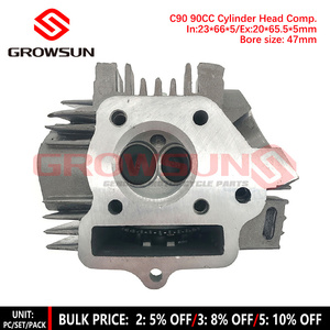 50CC 70CC 90CC C50 C70 <span class=keywords><strong>C90</strong></span> CULATA COMP. CON VÁLVULAS para MOTOR 139FMB 4T CHINESE CUBS MINI ATV MINI POCKET - Product Image 3