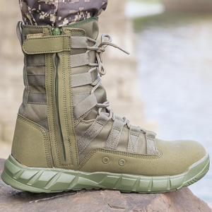 Moda uomo donna resistente nero marrone chiaro verde alto con cerniera per stivali tattici <span class=keywords><strong>scarpe</strong></span> <span class=keywords><strong>da</strong></span> allenamento in Nylon per <span class=keywords><strong>Trekking</strong></span> alpinistico all'aperto - Product Image 6