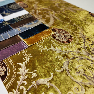 RY2206-02 Thiết Kế Châu Âu Hoàng Gia Cổ Điển Bông <span class=keywords><strong>Rayon</strong></span> Jacquard Nhung Bọc Vải - Product Image 3