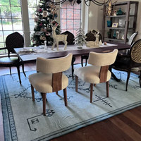 Chaises de salle à manger en bois massif nordique, rembourrage doux, couleur personnalisable, design moderne minimaliste écologique pour la maison