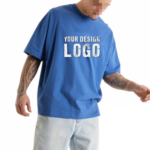 T-shirt pour homme à manches courtes, style vintage, délavé, à épaules tombantes, logo personnalisé, décontracté, sport, ample, grande taille - Product Image 1