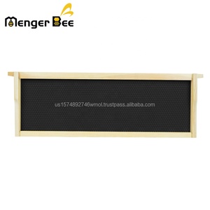 New Beekeeping Beehive Wooden Frames with Black Plastic Medium Beeswax <b>Foundation</b> New Zealand Pine - Product Image 2