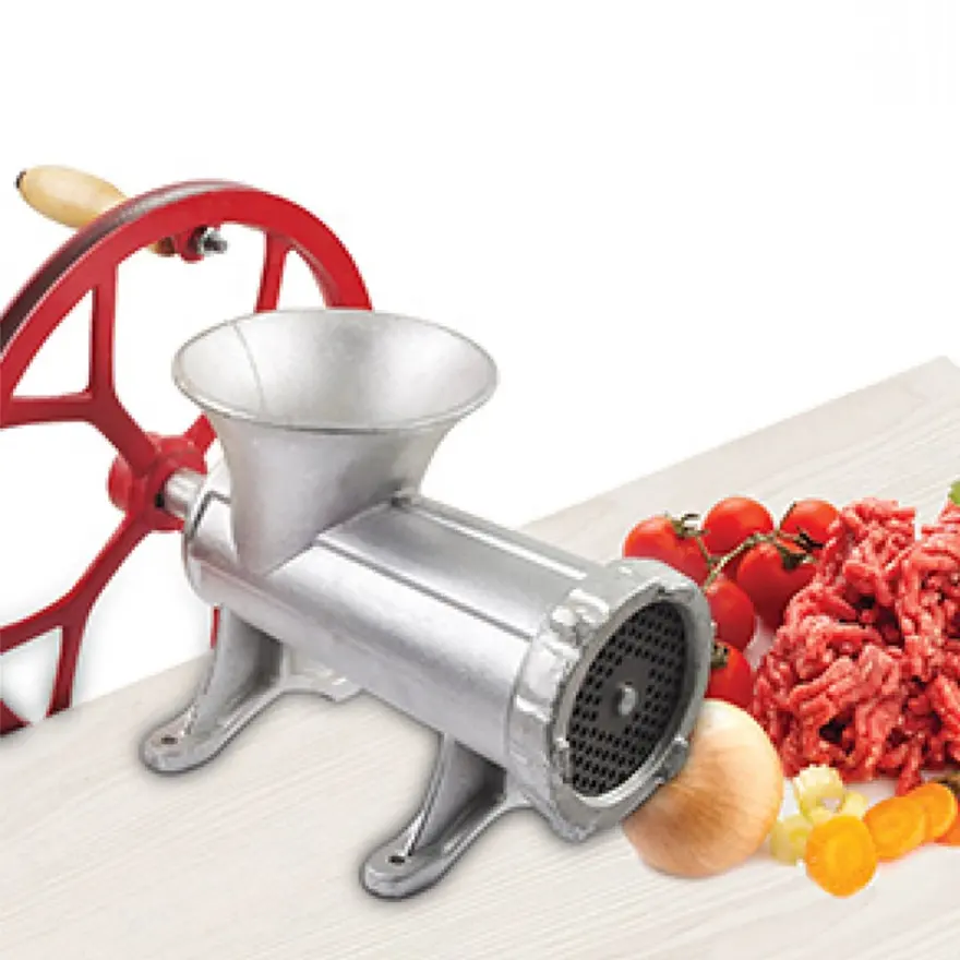 Meat Grinder manual 32#B heavy duty cast iron hand Manual Pully Sausage Filler Meat Mincer