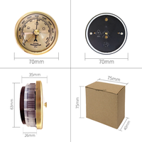 Baromètre 70mm/2,7 pouces pour prévisions météorologiques, jauge de pression d'air de haute précision, station météo portable pour intérieur, extérieur, marine