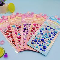 Nouveaux autocollants en papier acrylique ABS-173 Starry Diamond découpés, imprimés UV, pour bricolage créatif, motifs de dessins animés, décorations mignonnes pour le visage