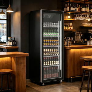 Réfrigérateurs de présentation de bière et de vin rouge à porte vitrée, éclairage LED multicolore, les plus vendus, avec refroidissement par ventilateur, pour bars et congélateurs - Product Image 1