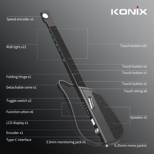 HighLive السفر دعم الغيتار الذكي الغيتار بدون أوتار قابلة للطي للكبار والمراهقين - Product Image 5