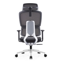 Chaise d'appoint en tissu de couleur noire Fauteuil pivotant à base inclinable doux avec chaise de bureau pour appuie-tête