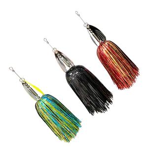 45g cuchillas dobles cuchara grande cebo de natación agua salada Lucio Muskie pesca en línea Spinner señuelo de Metal - Product Image 3