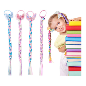 Shinein Nàng Tiên Cá Phụ kiện tóc Clip thẳng màu đuôi ngựa bện phần mở rộng tóc với clip cho cô gái <span class=keywords><strong>k</strong></span> - Product Image 5