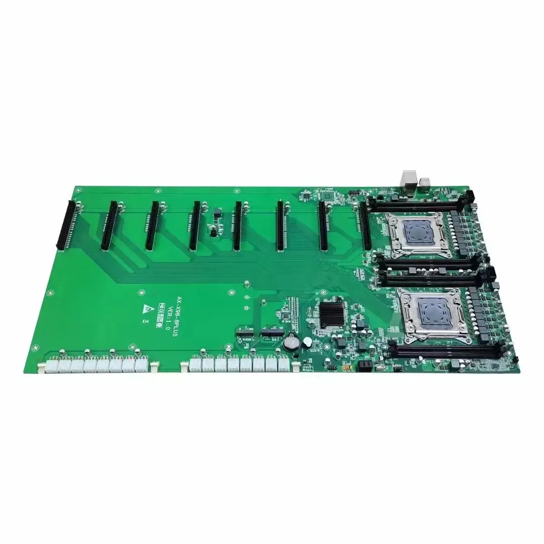 เมนบอร์ด X98-8PLUS-V1.0 X98เคสคอมพิวเตอร์ aleo ใช้พลังงาน8 GPU