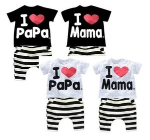 Vêtements pour bébés unisexes de marque en coton 100% pour nouveau-nés, importés en gros, avec taille élastique et manches courtes - Product Image 2