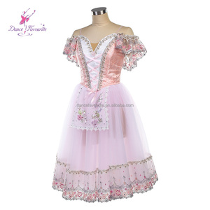 Tutu de ballet rose long et romantique B26645 pour la variation de <span class=keywords><strong>Coppelia</strong></span>, tutu de compétition de ballet - Product Image 4