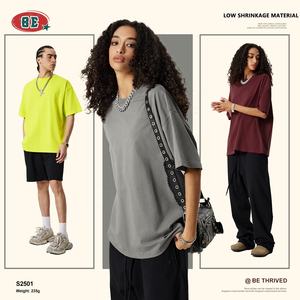 T-shirt <span class=keywords><strong>de</strong></span> sport pour homme <span class=keywords><strong>de</strong></span> haute qualité, col tombant, respirant, uni, avec logo brodé, personnalisable, en coton - Product Image 3