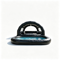 Canapé gonflable personnalisé GOLDEN ART en tissu Oxford pour piscine, avec auvent de protection, grande cabane lounge 4x4m pour se détendre dans l'eau
