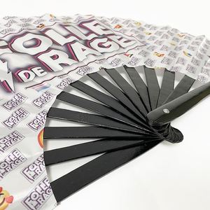 Abanicos Plegables de Bambú Ecológicos Grandes de 13 Pulgadas con Sonido Fuerte, Personalizables con Logotipo, para Baile, Estilo Vaquero, Festivales, Fiestas, Pintados - Product Image 6