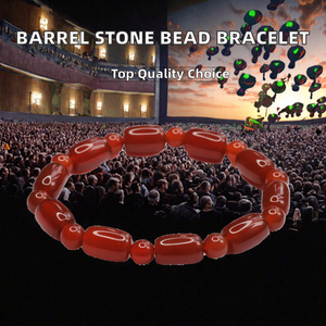 Classic <b>Red</b> Coral Beaded <b>Bracelet</b> Unisex Gift Jewelry Fashion Statement Piece - Product Image 2