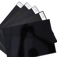Feuille de plastique à bas prix, épaisseur 0,5 mm, finition brillante mate noire, feuilles rigides en PVC pour l'impression