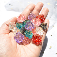 Oferta Especial: Cabujones de Resina de 18mm con Diseño de Flores y Rosas de Dibujos Animados, Coloridos, para Manualidades y Decoración de Joyería