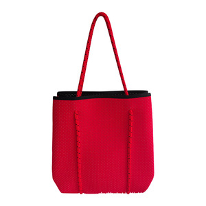 Loisirs voyage néoprène matériel sac de plage homochromie poinçonnage maman sac à provisions Portable mère sac - Product Image 3